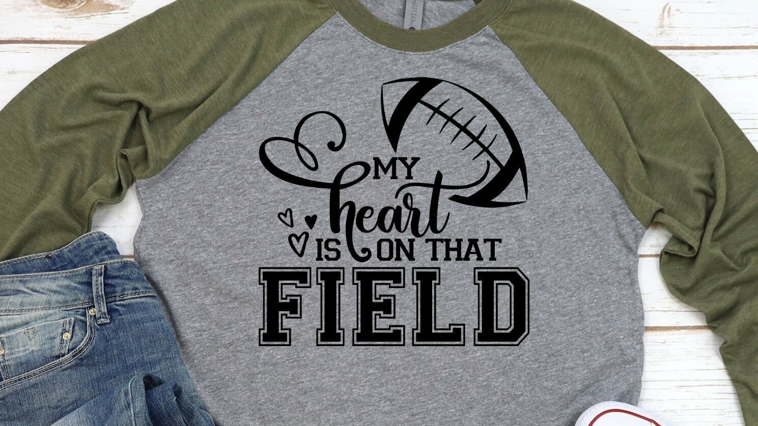 MY HEART ON FIELD WITH FOOTBALL