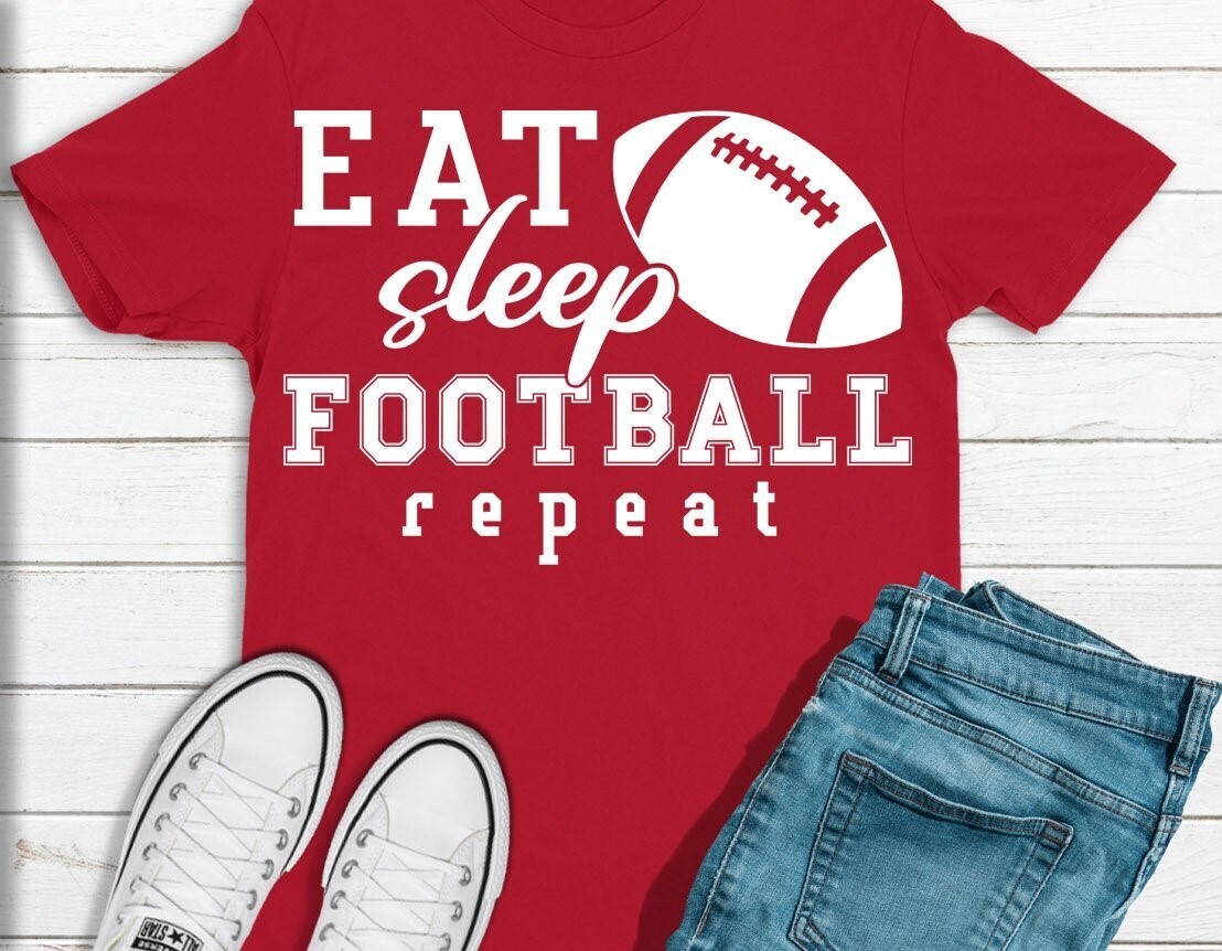 EAT SLEEP FOOTBALL REPEAT UNISEX
