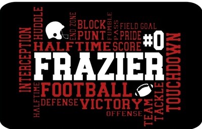 FRAZIER FOOTBALL CUSTOMIZABLE NUMBER