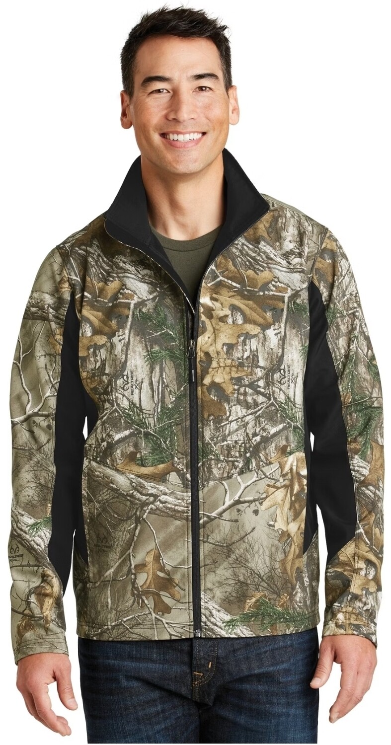 PORT AUTHORITY CAMO COLORBLOCK SOFT SHELL JACKET