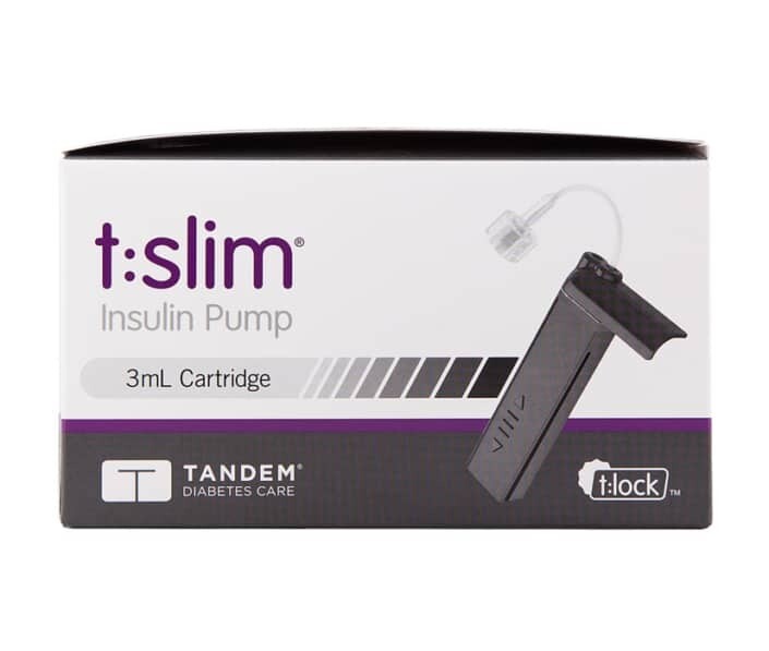 Tandem T:Slim X2 3ML Cartridge With T:Lock - 10/Box