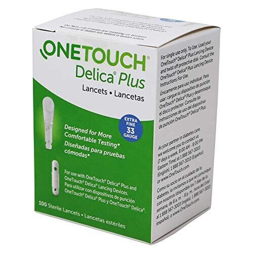 One Touch Delica Plus Lancets 33 Gauge 100 Count