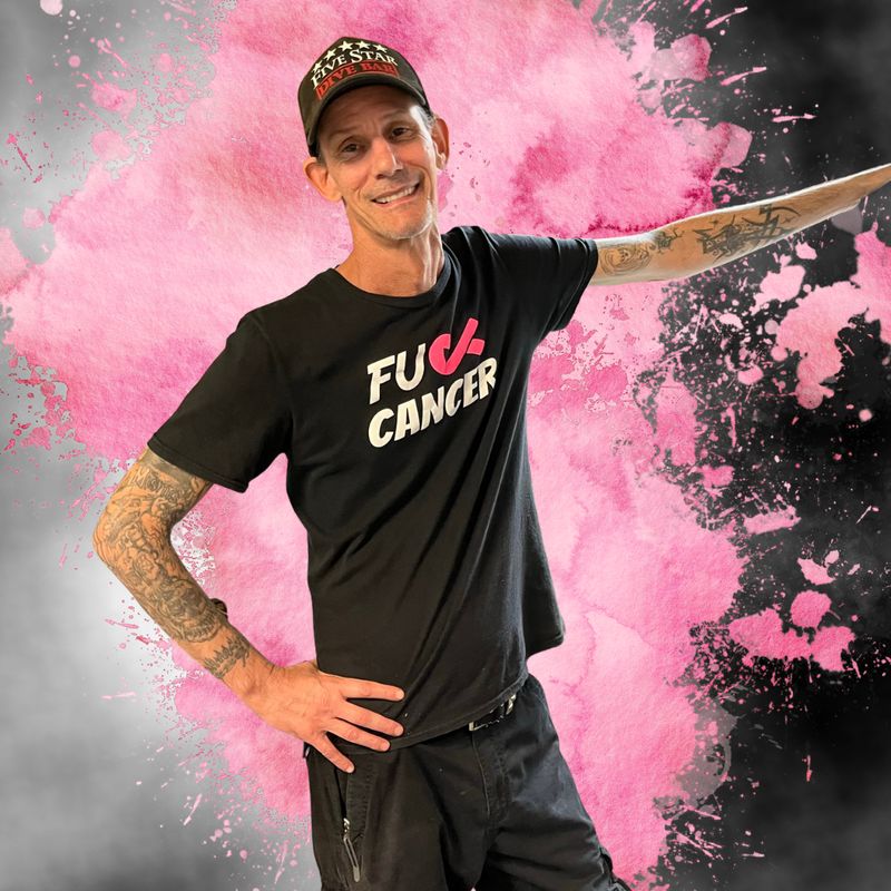 F*ck Cancer Men's T-shirt (Black)