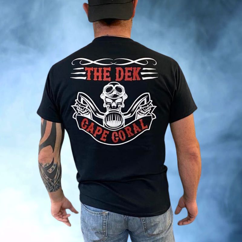 Bike Night Edition Men's T-shirt with Skull Logo (Black)