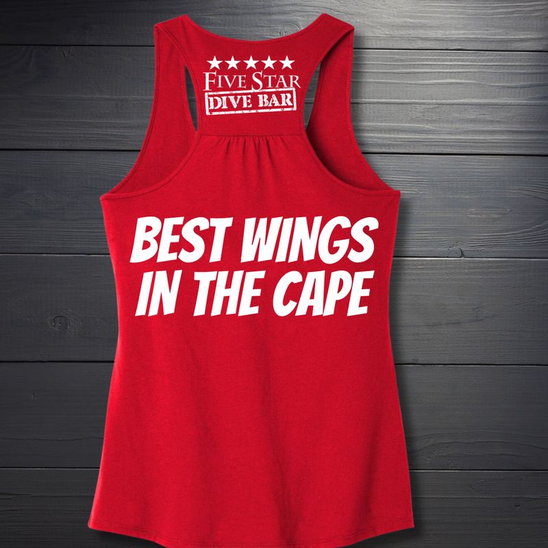 Best Wings in the Cape! Women's Tank Top (Red)