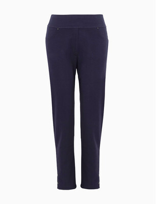 Dolcezza Pull-On Pant w/ Button Accent