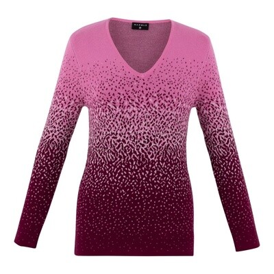 V-Neck Pink/Berry Sweater