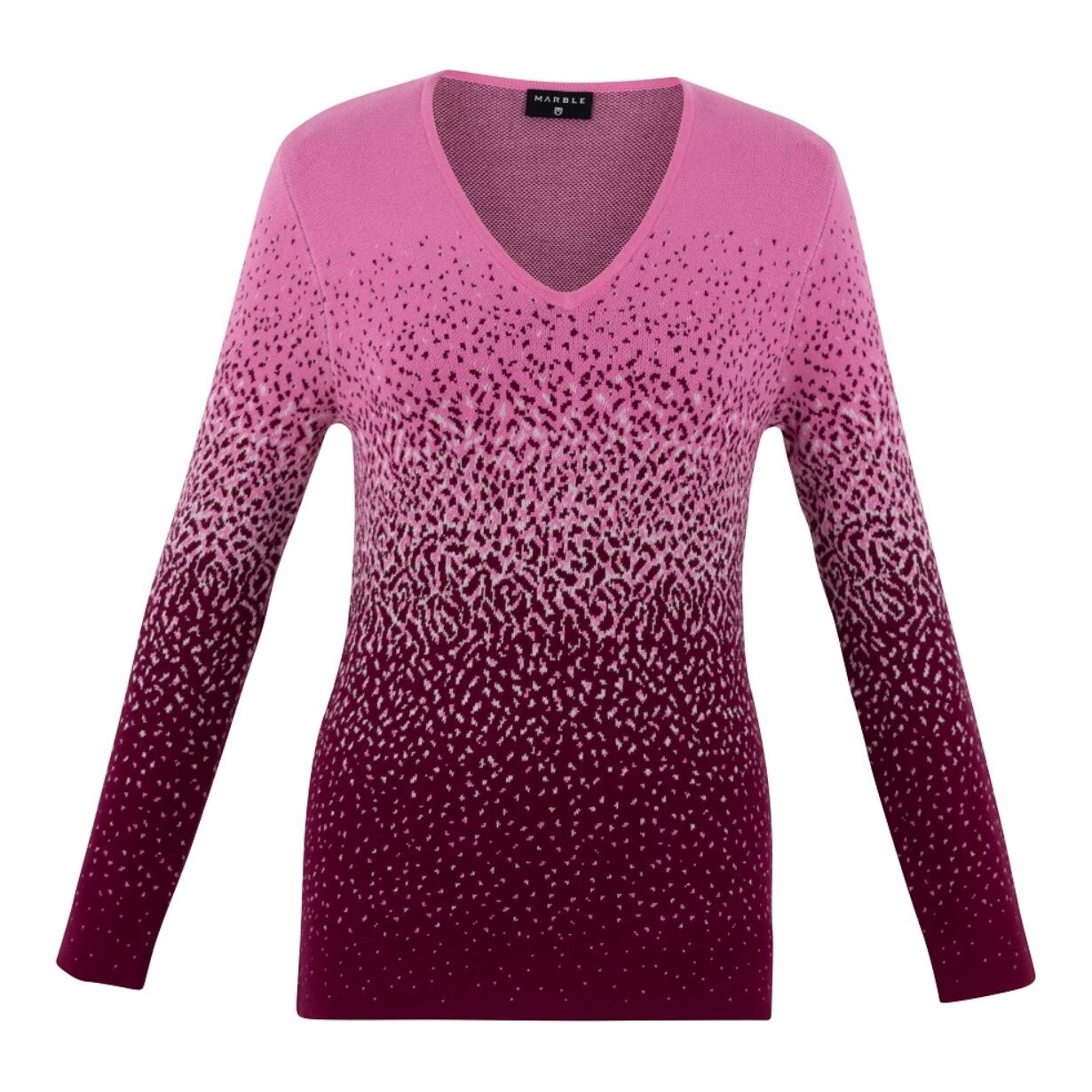V-Neck Pink/Berry Sweater