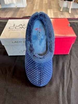Lady Comfort Amy Blue Slippers
