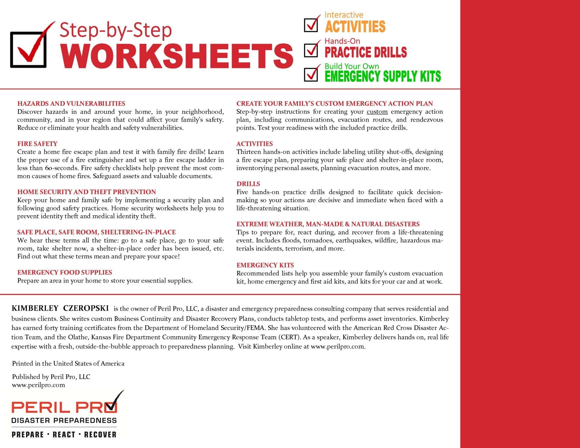 Disaster & Emergency Preparedness Workbook for Families with Children