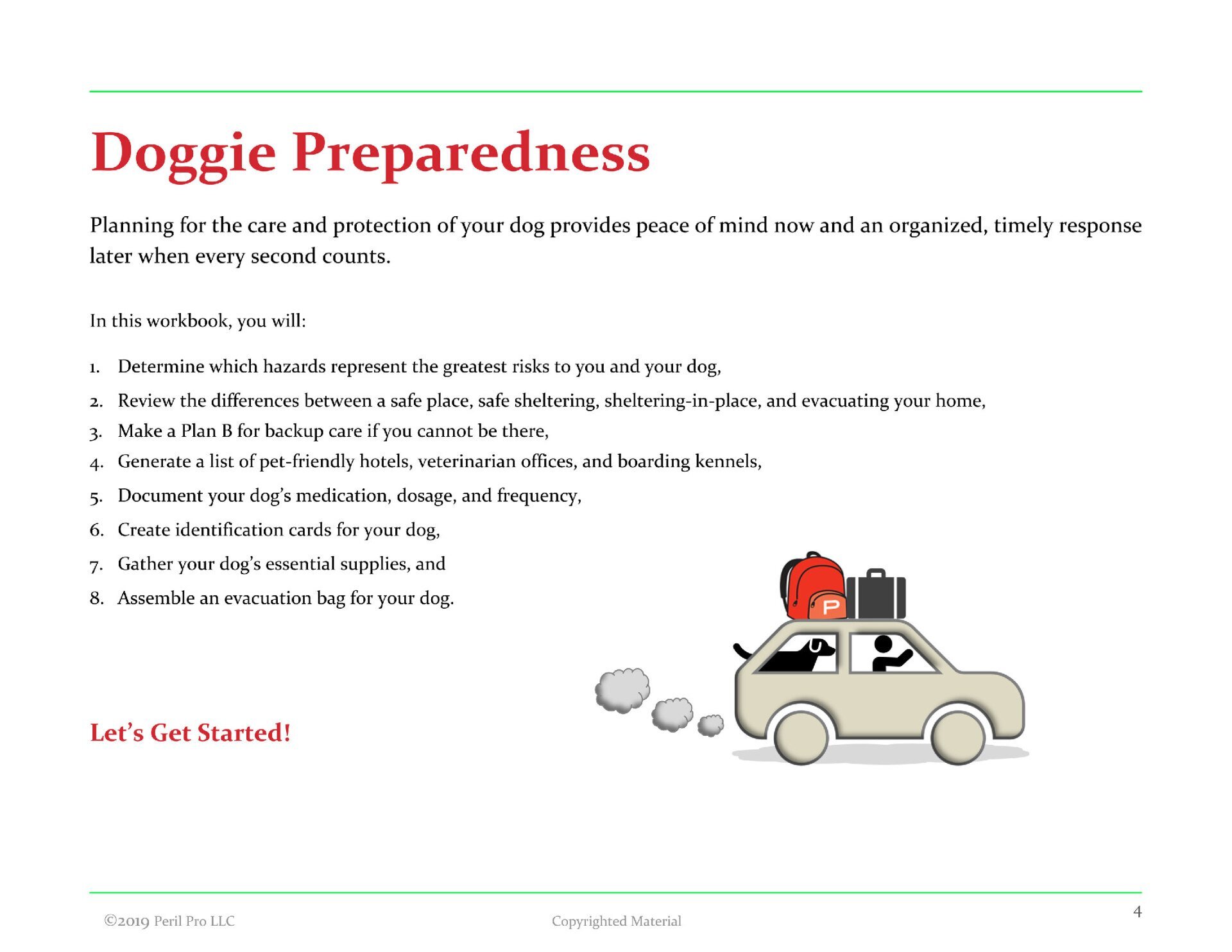 Disaster & Emergency Preparedness Companion Workbook for Dogs