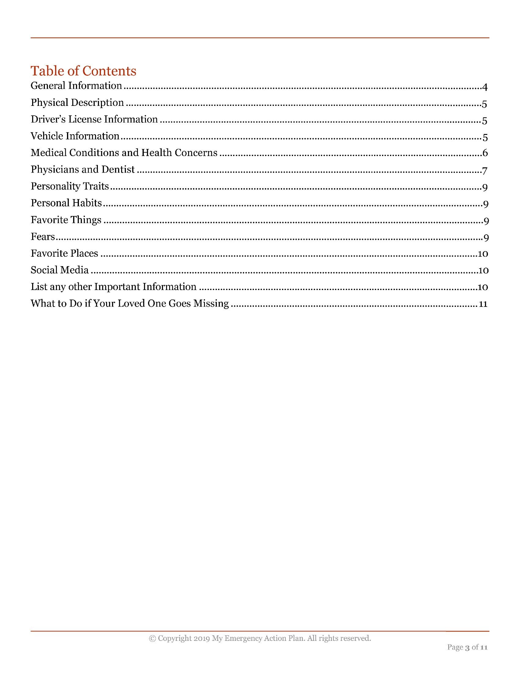 Missing Senior/Silver Alert Emergency Action Plan