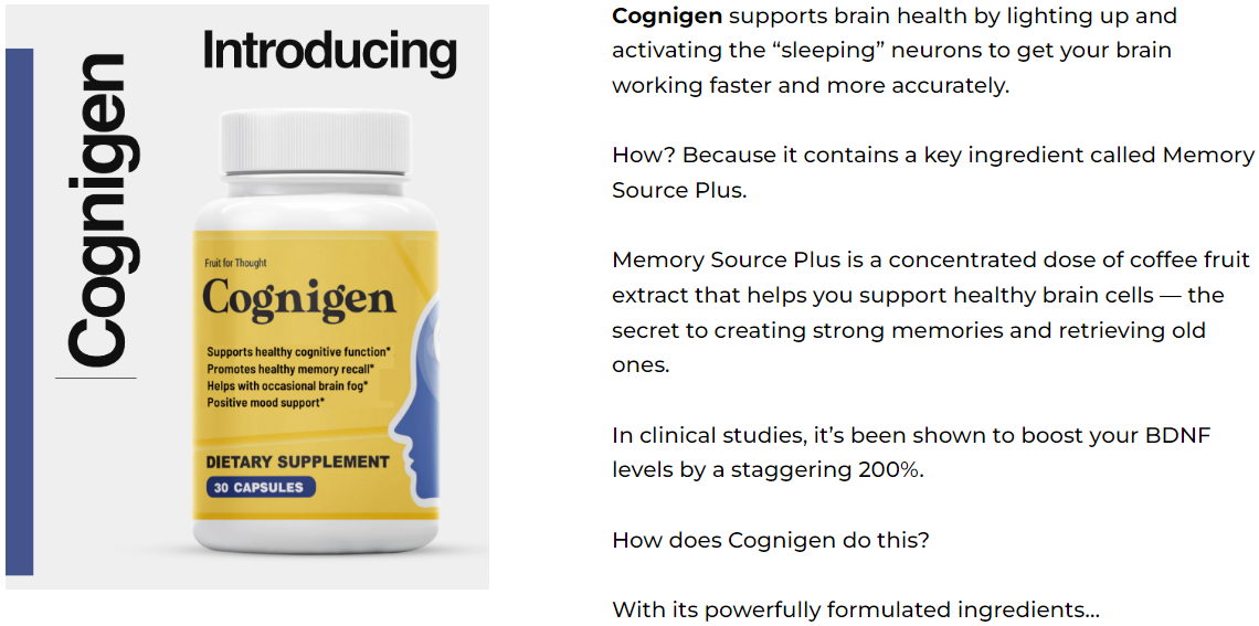 Cognigen Shocking side effects and customer complaints