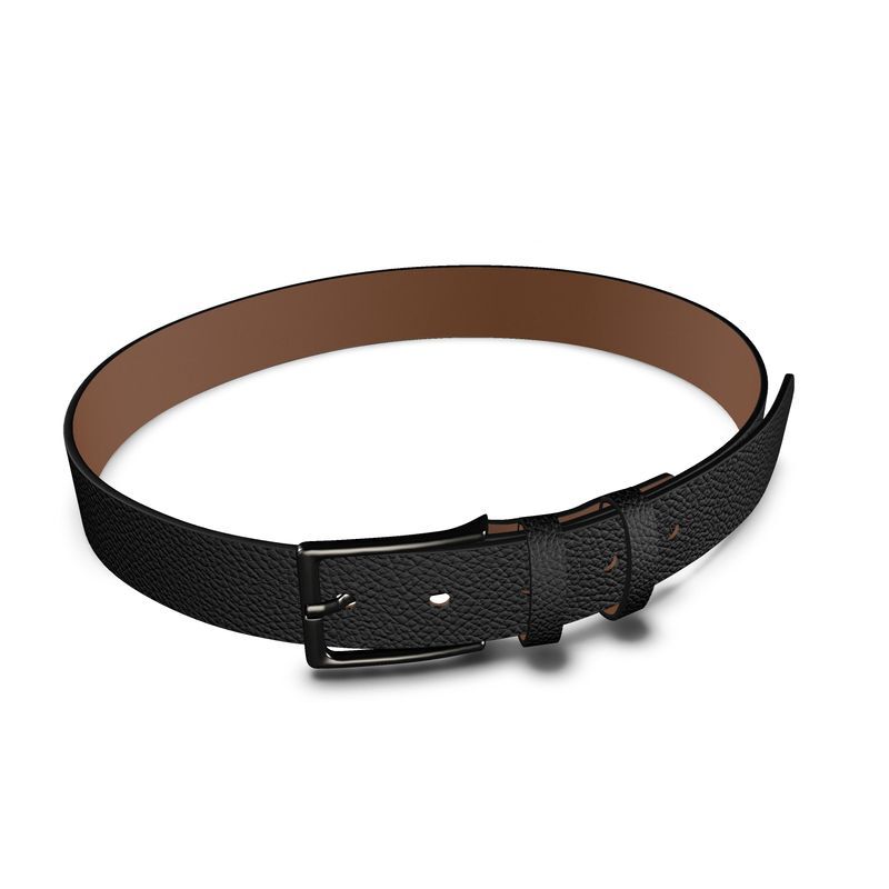 Handmade ladies luxury black leather belt