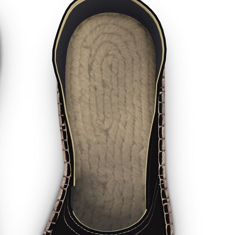 Ladies deluxe black espadrills