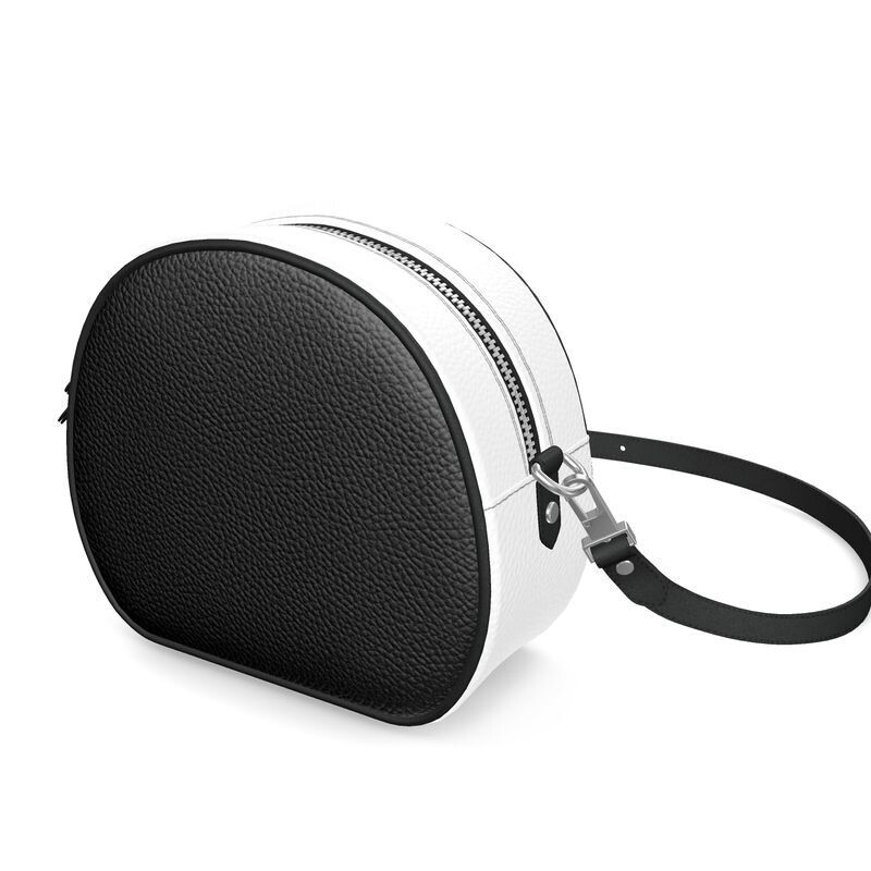 Luxury leather round box bag