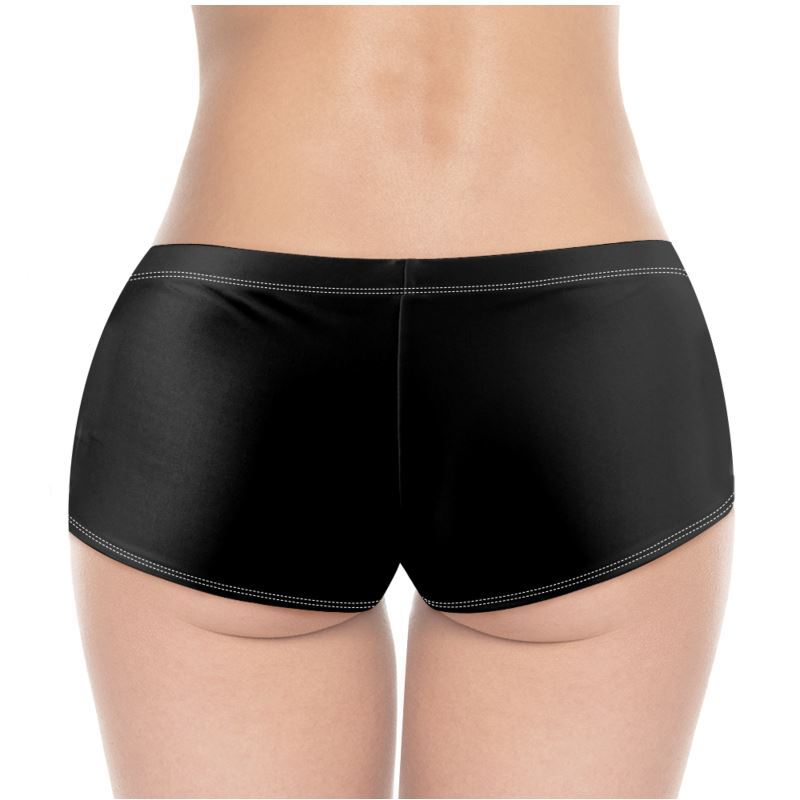 Ladies luxury black hot pants