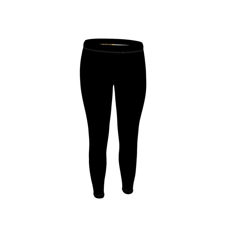 Ladies deluxe plain black leggings