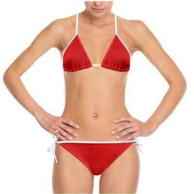 Ladies deluxe red bikini