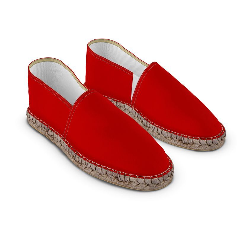 Handmade Deluxe ladies red espadrills