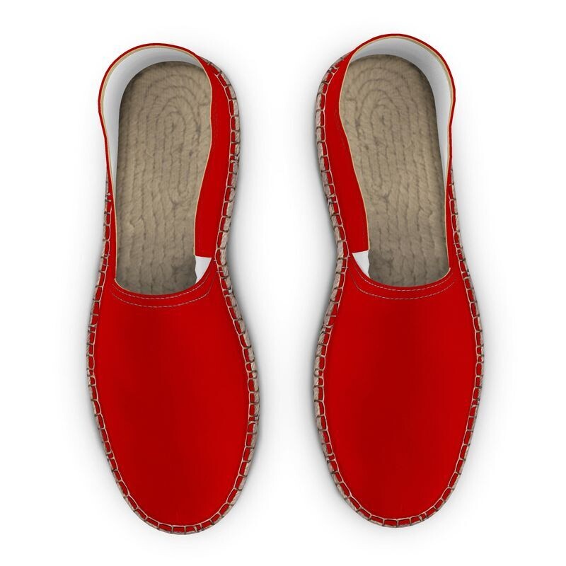 Handmade Deluxe ladies red espadrills