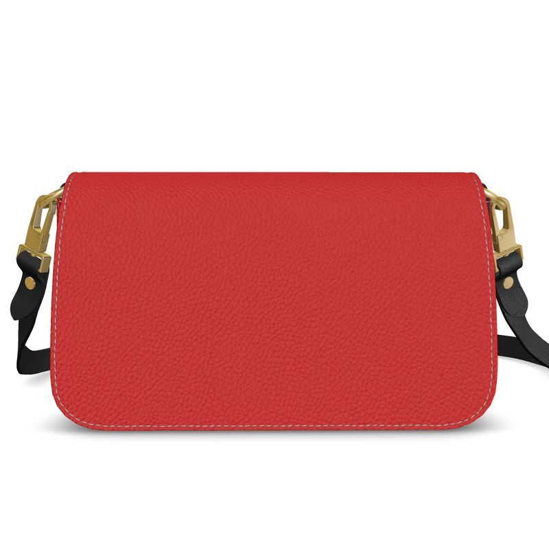 Handmade luxury leather ladies flap over bag