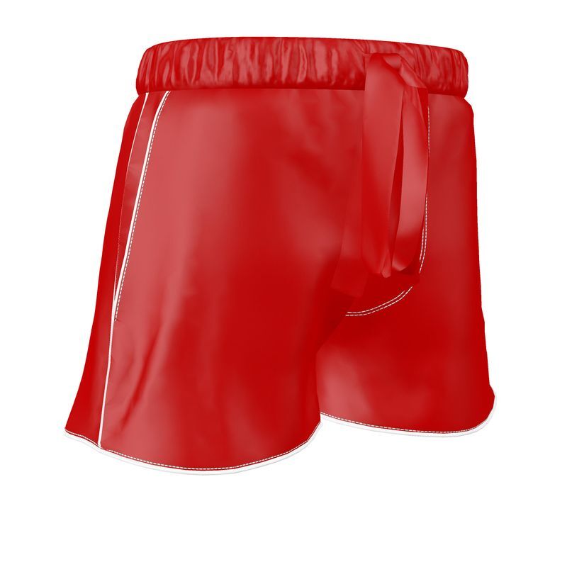 Ladies luxury red pyjama shorts