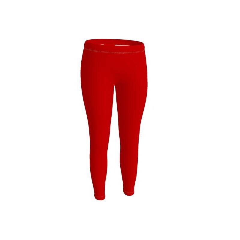 Ladies deluxe plain red leggings