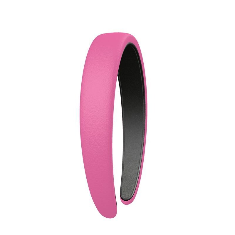 Ladies handmade luxury leather headband in hot pink