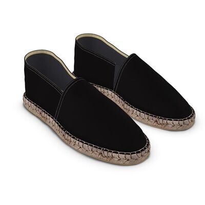 Men's handmade bespoke black espadrills Men's handmade bespoke black espadrills