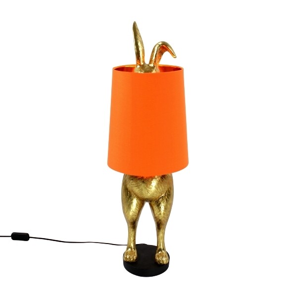 Tischleuchte Hiding Bunny Gold/Orange
