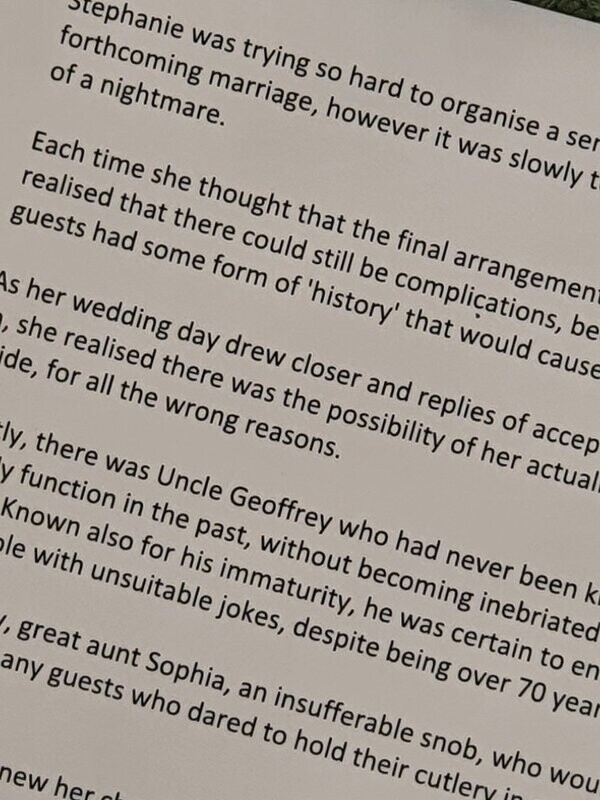 Stephanie was trying to organise the table plan for her wedding 325