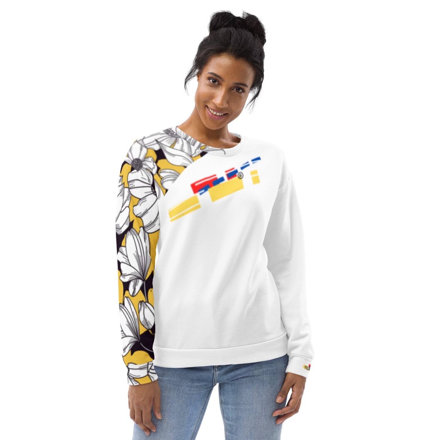 (Floral) White VILLPCHO Unisex Long Sleeve