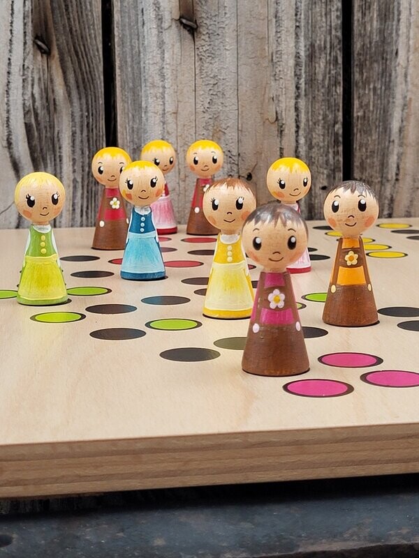 Brettspiel * 6 auf einen Streich * Buche eckig * Dirndl & Bua