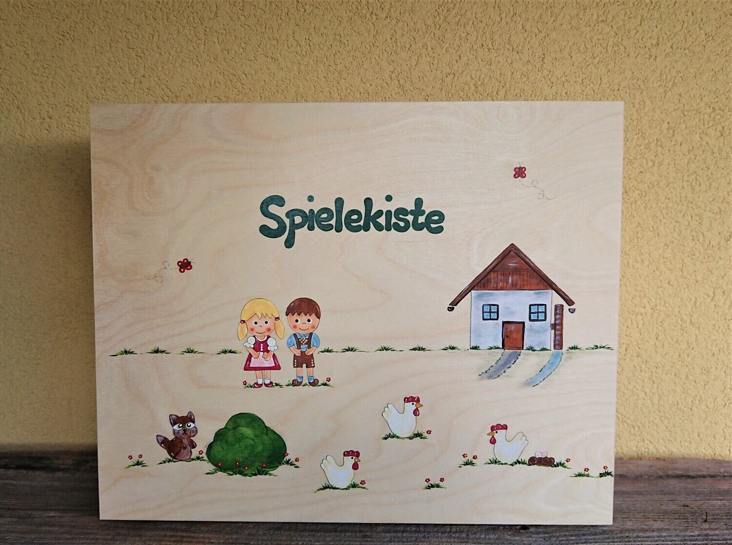 SpieleKiste * 50 x 40cm * mit WunschText