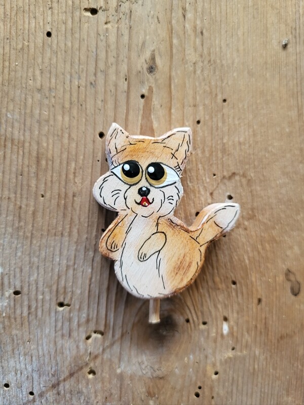 Spielfigur * Fuchs * Buche natur bemalt