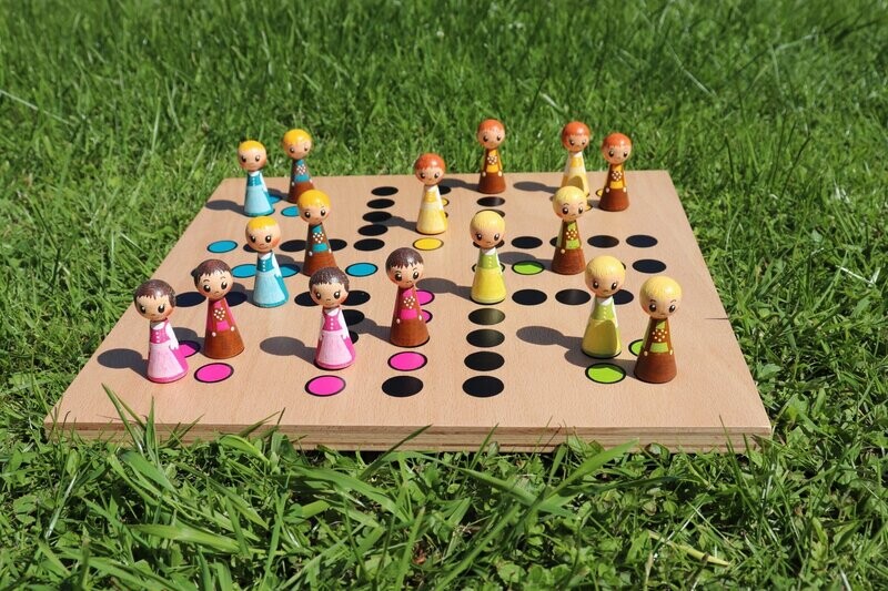 Brettspiel * Leit' ärgerts eich ned * Frühling * Buche bemalt