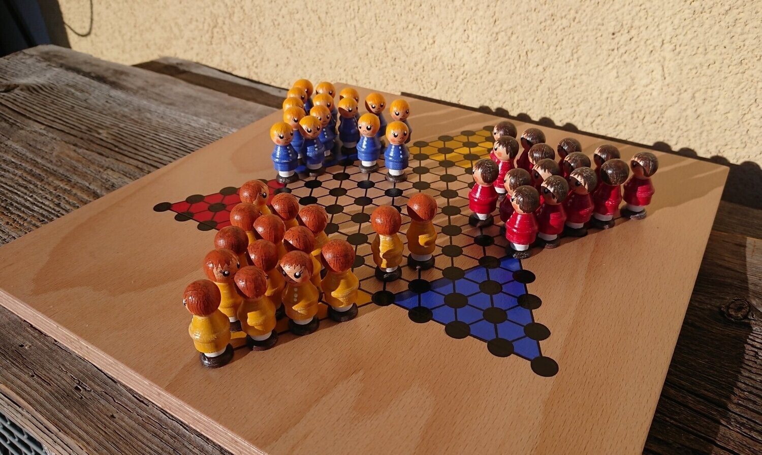 Brettspiel * Halma * 15er * Maxl * Winter * bemalt