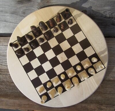 Brettspiel * Schach * Ahorn rund