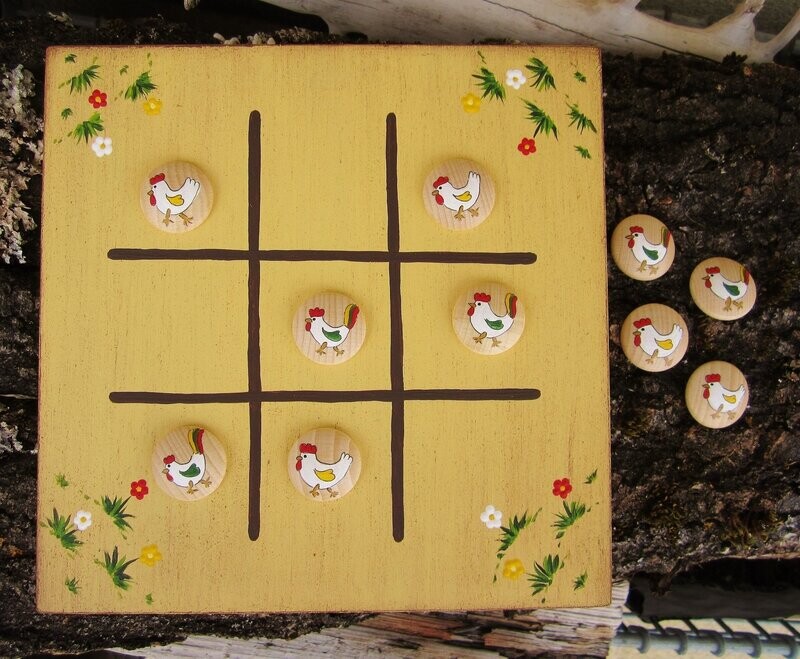 Brettspiel * TicTacToe * Henne & Hahn*