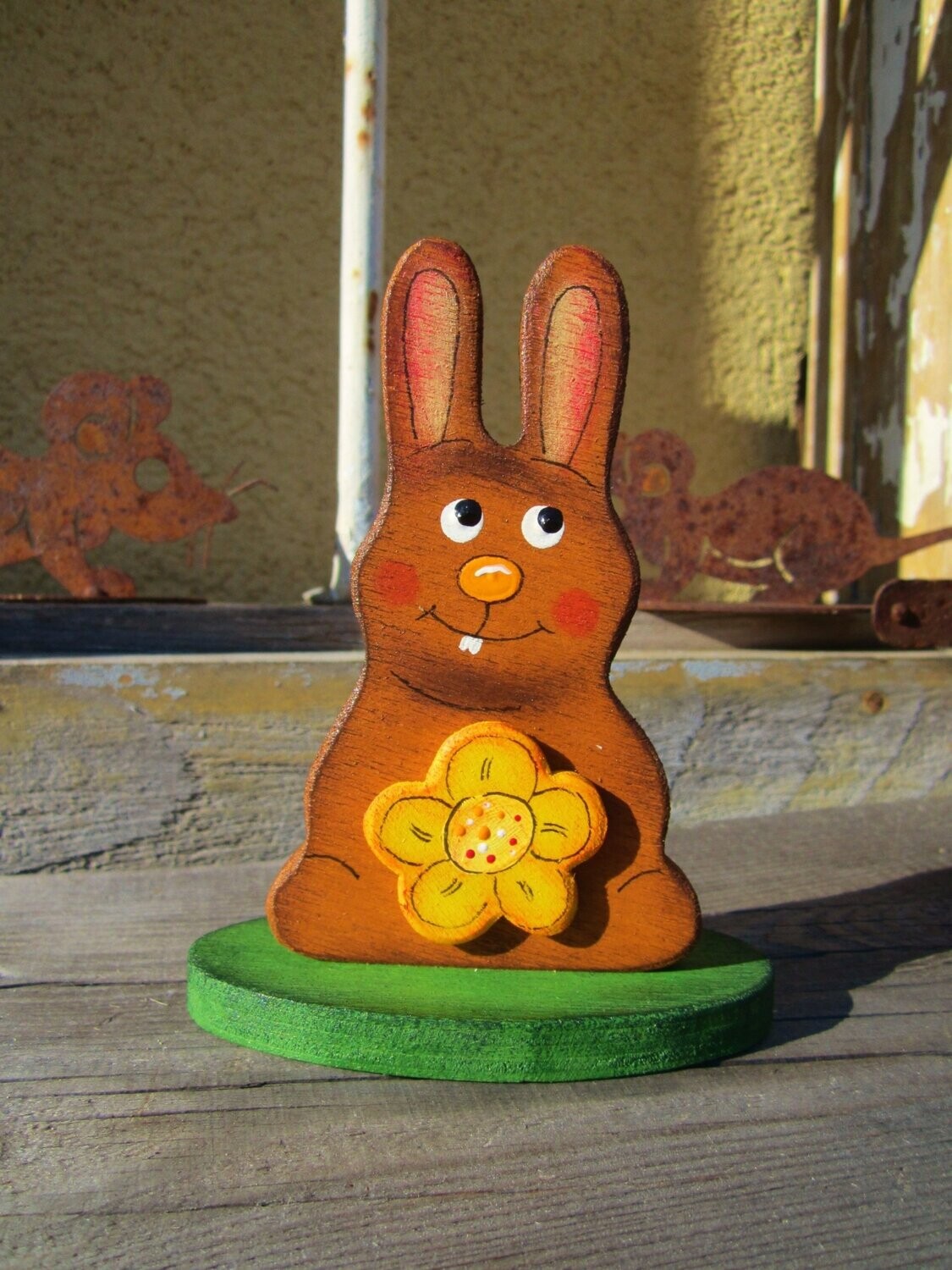 OsterHase * Freddy Fröhlich mit Blümchen * 13cm