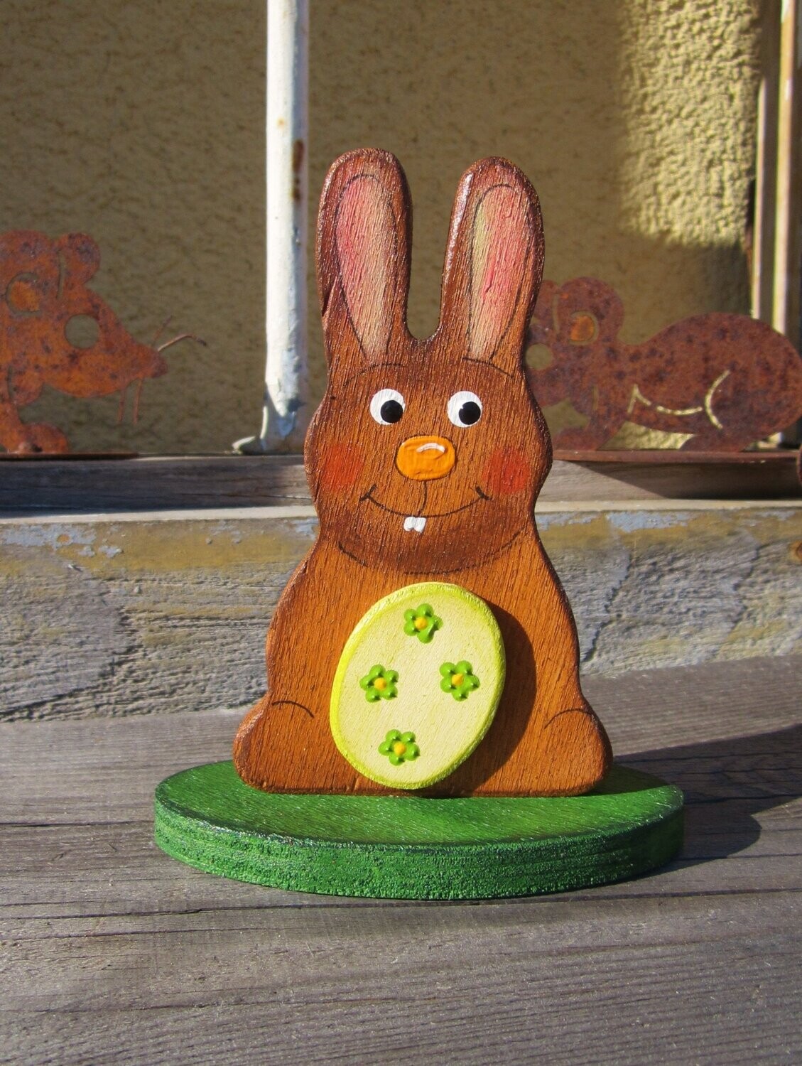 OsterHase * Freddy Fröhlich mit OsterEi * 13cm