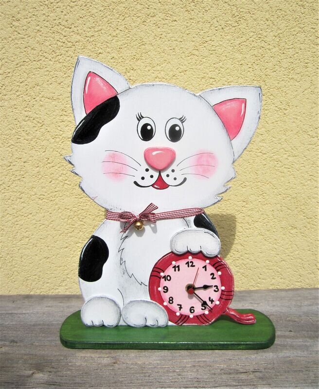 StandKinderUhr *Mieze Katze