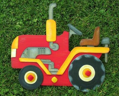 KinderGarderobe * 18er Traktor * rot