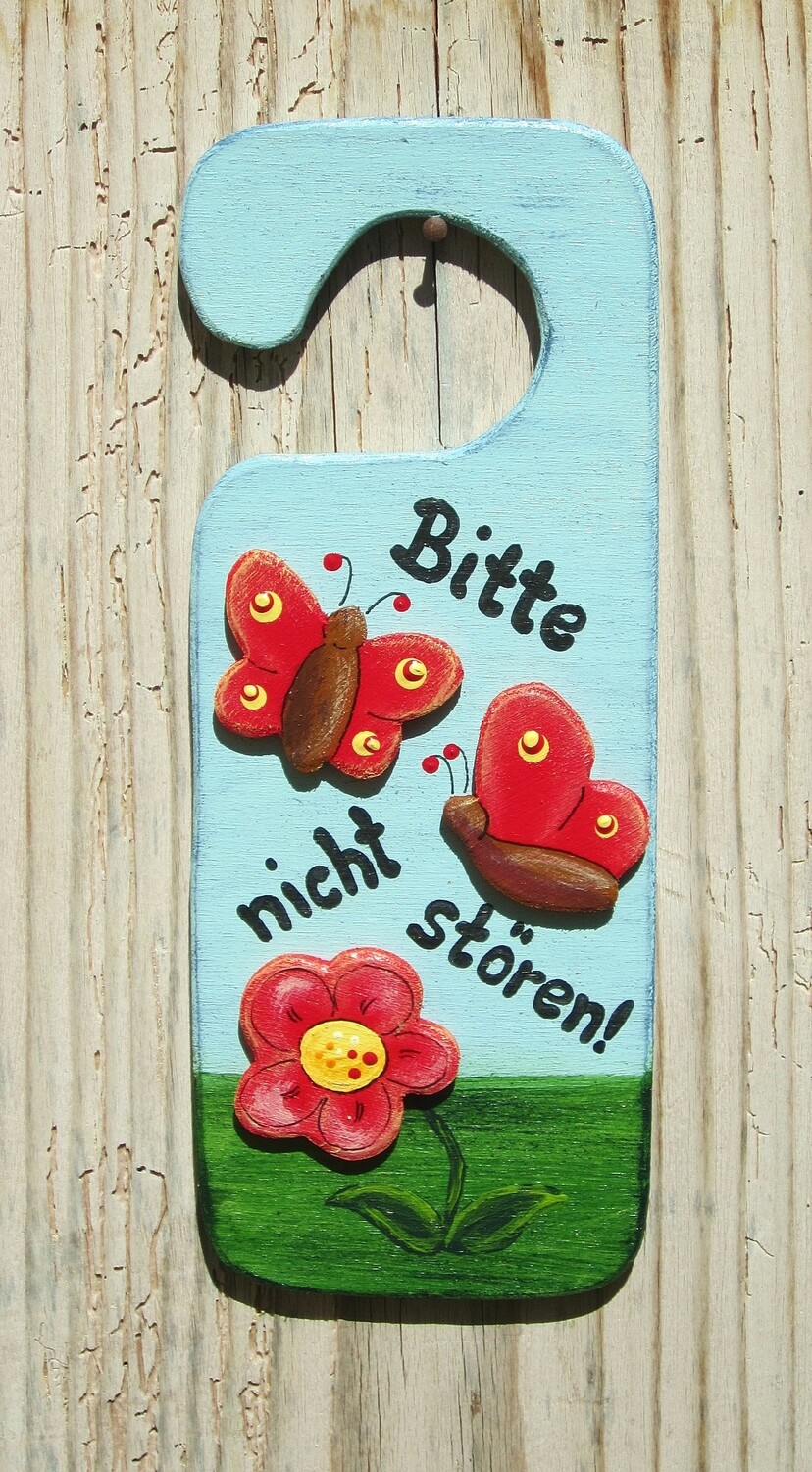 HängeTürSchild * Bitte nicht stören * Schmetterling