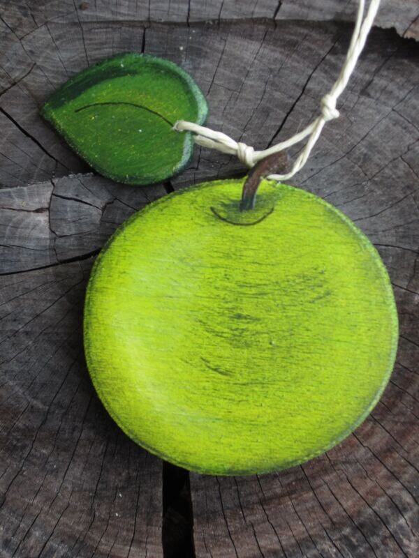 Apfel-Anhänger * Granny Smith * rund
