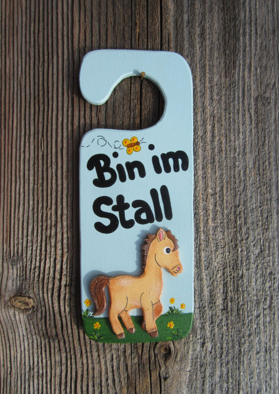 HängeTürSchild * Bin im Stall * Pferderl Bella