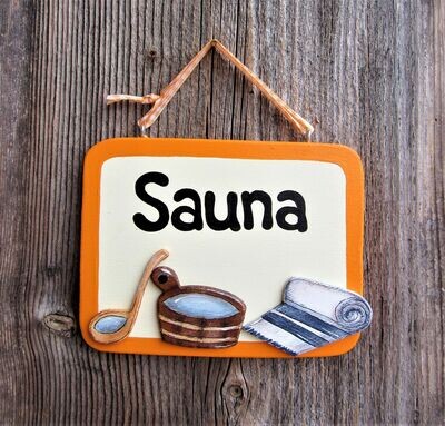 TürSchild * eckig * Sauna