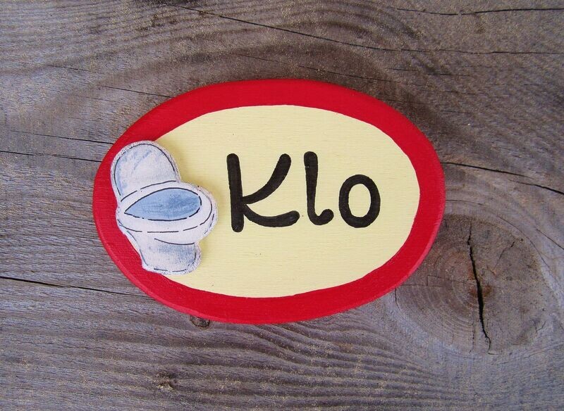 TürSchild * oval * Klo