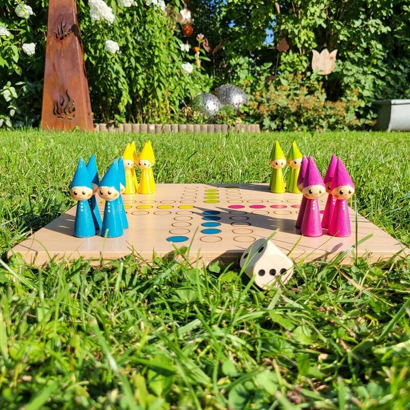 Brettspiel * Wichtel ärgerts eich ned * Frühling * Buche * lasergraviert